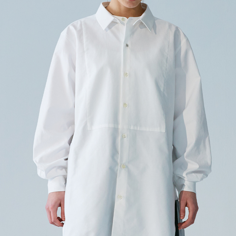 Detachable-collar tuxi shirts_Off white