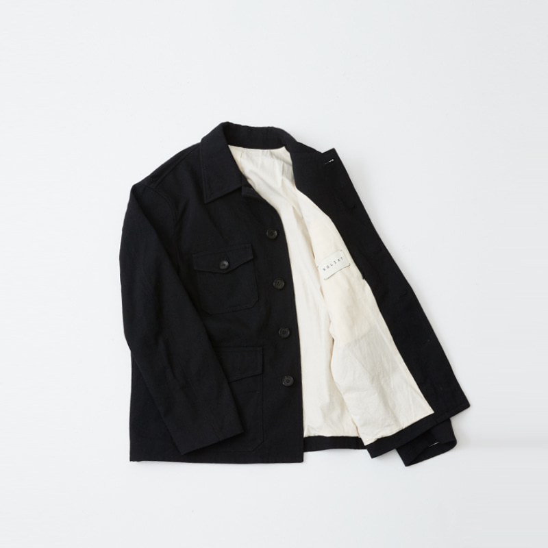 Single breasted four pocket jacket_Black