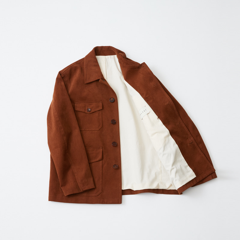Single breasted four pocket jacket_Brown