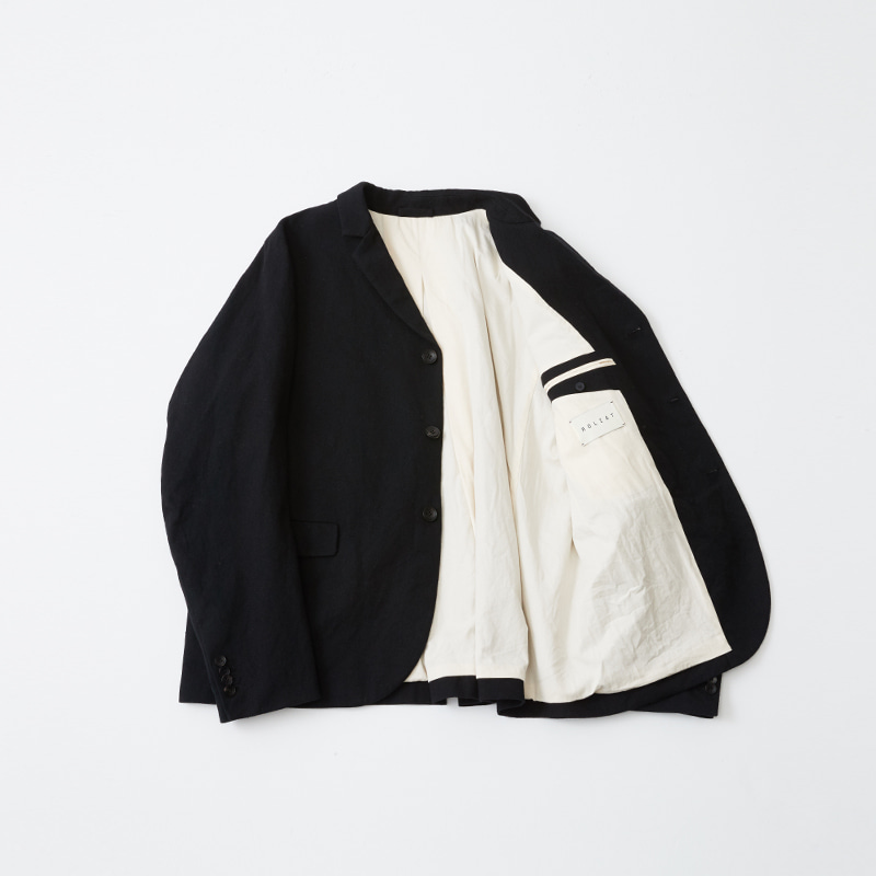 Tailored 3 button single jacket_Black