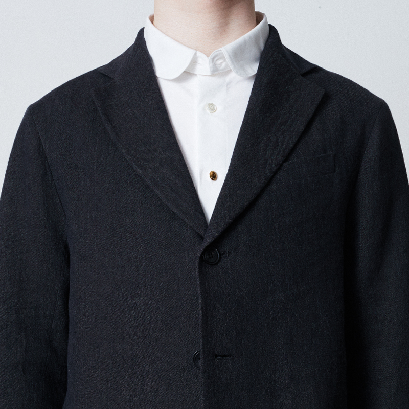 Single breasted 3 button dressy jacket_Charcoal