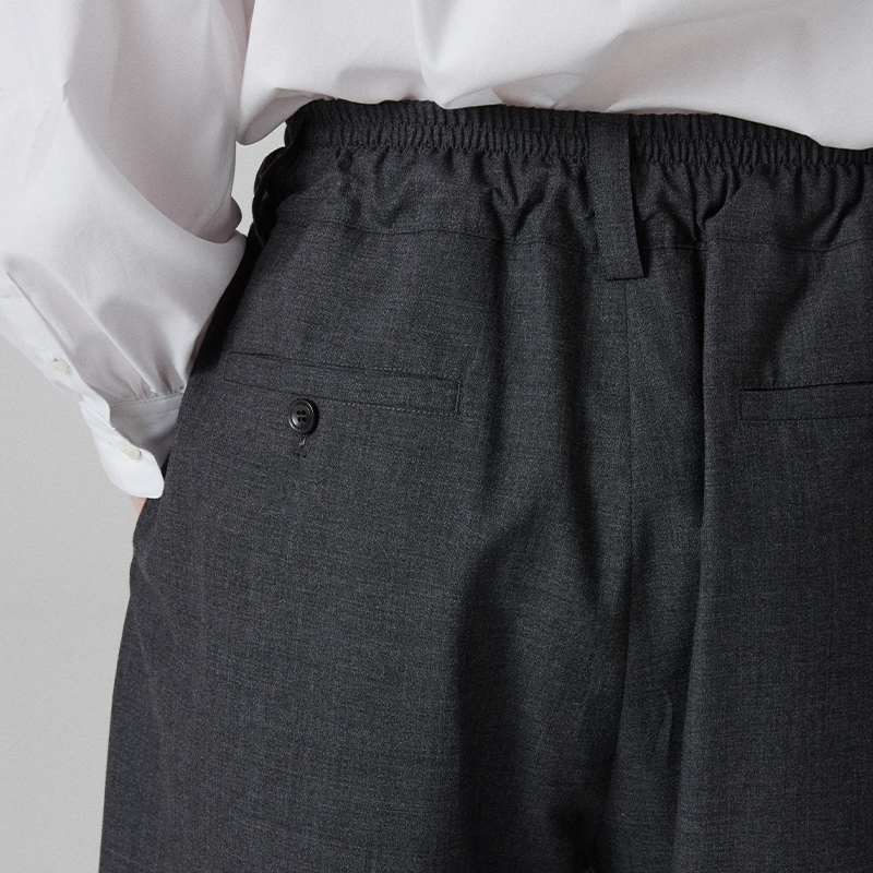 Two button banding string pants_Charcoal